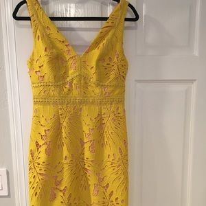 Anthropologie Marigold/Peach Sheath Dress